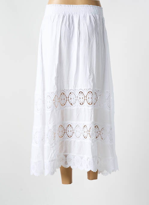 Fustă lungă alb NUMPH femeie
