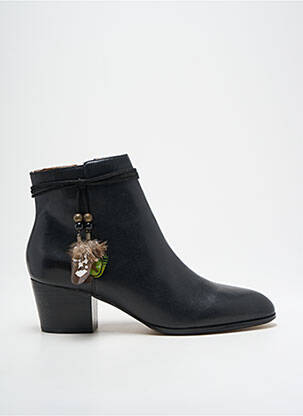 Botine/ghete material neted toc de 4 la 6 cm negru SCHMOOVE femeie