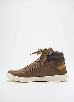 Adidași țesătură satinată vârf rotund maro PALLADIUM băiat
