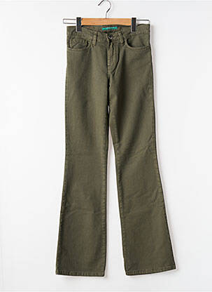 Pantalon evazat croială evazată verde LCDN femeie