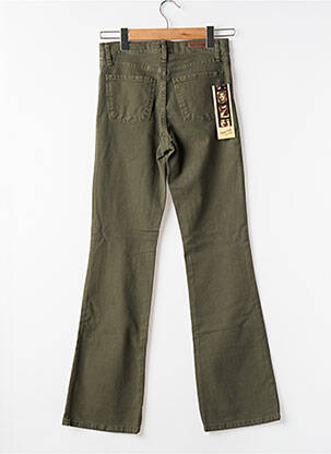 Pantalon evazat croială evazată verde LCDN femeie