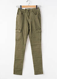 Pantalon slim buzunare verde GARCIA femeie