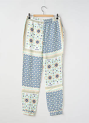 Pantalon drept croială dreaptă talie elastică albastru GUESS fată