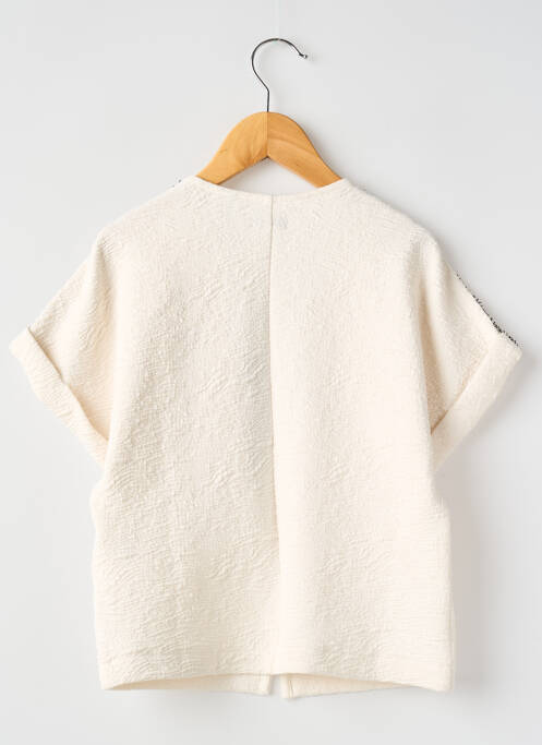 Vestă cu mâneci scurte alb IKKS fată