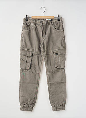 Pantalon cargo țesătură poplin talie elastică gri GARCIA băiat