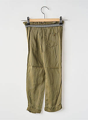 Pantalon drept strânsă pe partea de jos talie elastică verde IKKS fată