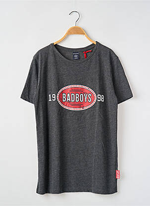 Tricou elasticitate mâneci scurte gri LE TEMPS DES CERISES băiat