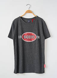 Tricou elasticitate mâneci scurte gri LE TEMPS DES CERISES băiat