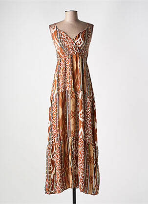 Rochie lungă maro GEISHA femeie