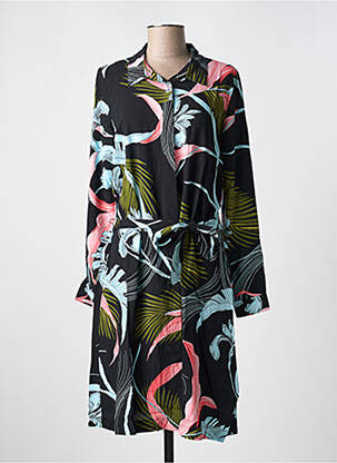 Rochie midi mâneci lungi mâneci lungi negru GEISHA femeie