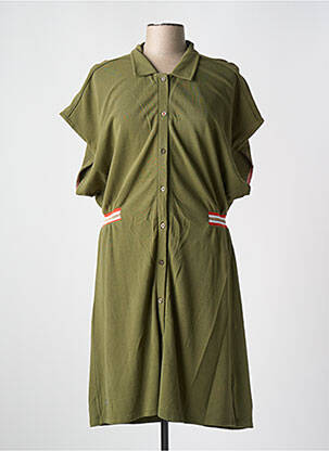 Rochie midi mâneci scurte mâneci scurte verde J&JOY femeie