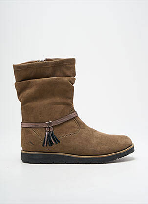 Botine/ghete nubuc vârf rotund maro NOËL fată