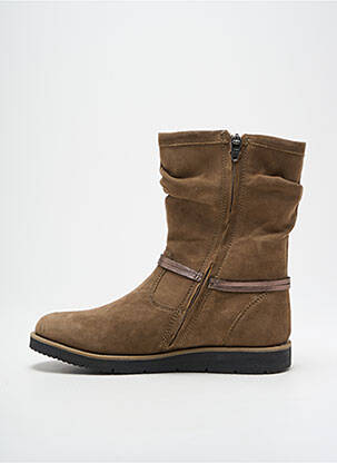 Botine/ghete nubuc vârf rotund maro NOËL fată