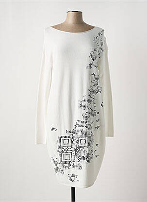 Rochie pulover alb SARAH PACINI femeie