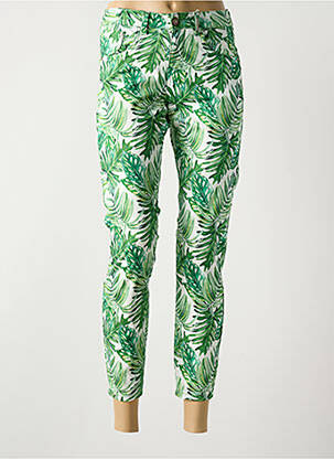 Pantalon 7/8 țesătură poplin mărime normală verde CREAM femeie