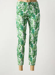 Pantalon 7/8 țesătură poplin mărime normală verde CREAM femeie