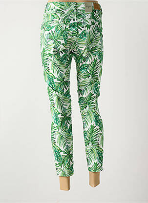 Pantalon 7/8 țesătură poplin mărime normală verde CREAM femeie