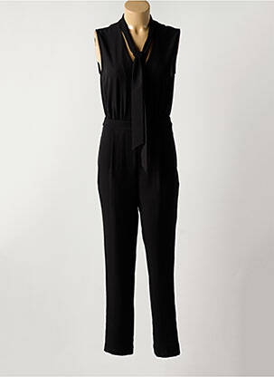 Salopetă-pantalon țesătură crep fără mâneci negru LAUREN VIDAL femeie