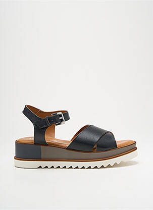 Sandale/pantofi decupați țesătură satinată toc de 4 la 6 cm negru SWEET LEMON femeie