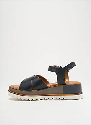 Sandale/pantofi decupați țesătură satinată toc de 4 la 6 cm negru SWEET LEMON femeie