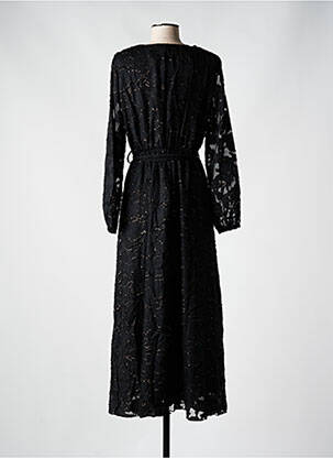 Rochie lungă mâneci lungi mâneci lungi negru LILIE PLUS femeie