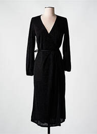 Rochie midi mâneci lungi mâneci lungi negru COMPAÑIA FANTASTICA femme