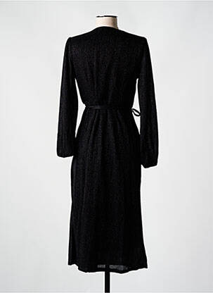 Rochie midi mâneci lungi mâneci lungi negru COMPAÑIA FANTASTICA femeie