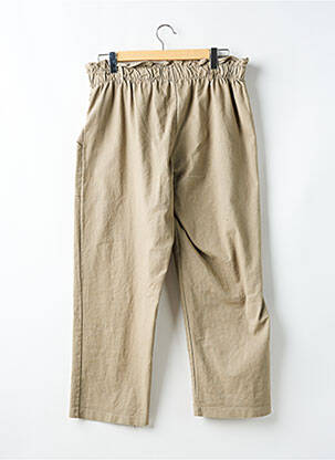 Pantalon drept talie elastică bej PIMENT ROUGE femeie