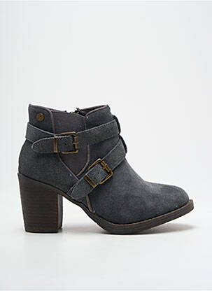 Botine/ghete nubuc toc de 4 la 6 cm gri CARMELA femeie