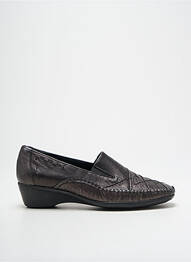 Mocasini material neted toc de 4 la 6 cm gri PEDI GIRL femme