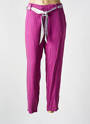 Pantalon slim talie elastică mărime normală violet LABDIP femeie