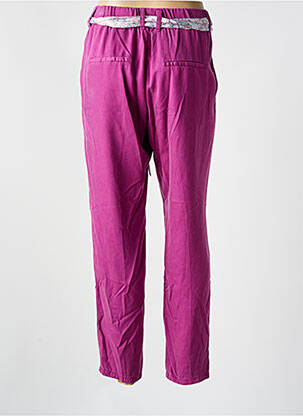 Pantalon slim talie elastică mărime normală violet LABDIP femeie