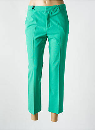 Pantalon 7/8 țesătură poplin mărime normală verde TEDDY SMITH femeie