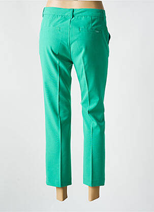 Pantalon 7/8 țesătură poplin mărime normală verde TEDDY SMITH femeie