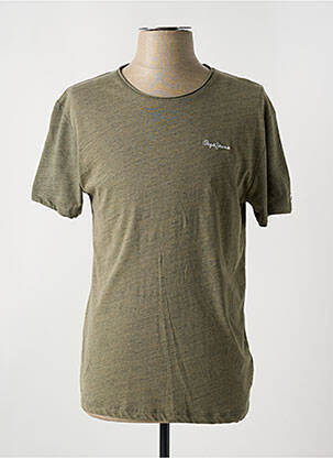 Tricou țesătură melanj mâneci scurte verde PEPE JEANS bărbat
