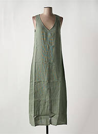 Rochie lungă țesătură crep fără mâneci verde LE BOUDOIR D'EDOUARD femme