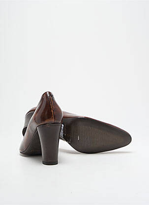 Pantofi cu toc material neted toc de 7 la 9 cm maro MURATTI femeie