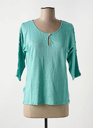 Tricou mâneci 3/4 mâneci 3/4 verde LE BOUDOIR D'EDOUARD femeie