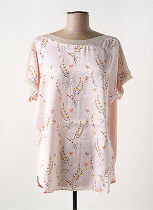 Tricou elasticitate mâneci scurte roz LE BOUDOIR D'EDOUARD femeie
