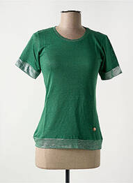 Tricou elasticitate mâneci scurte verde LE BOUDOIR D'EDOUARD femeie