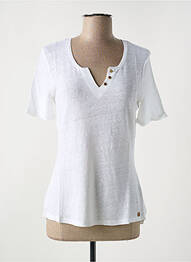 Tricou mâneci trei sferturi mâneci scurte alb LE BOUDOIR D'EDOUARD femme