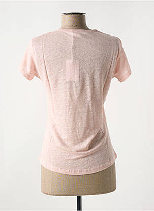 Tricou guler în v mâneci scurte roz LE BOUDOIR D'EDOUARD femeie