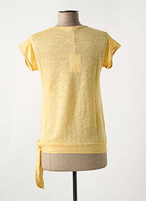 Tricou elasticitate mâneci scurte galben LE BOUDOIR D'EDOUARD femeie