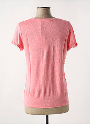 Tricou guler în v mâneci scurte roz LE BOUDOIR D'EDOUARD femeie