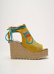 Sandale/pantofi decupați toc platformă toc înalt de 10cm și mai mult galben ANGEL DE LA GUARDA femme