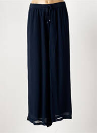 Pantalon larg țesătură crep mărime normală albastru AGATHE & LOUISE femeie