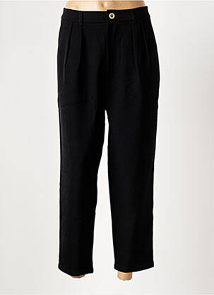 Pantalon chino închidere cu fermoar sub clapetă cu nasturi talie înaltă negru MOLLY BRACKEN femeie