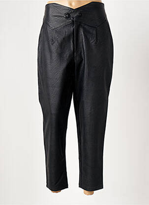 Pantalon chino buzunare talie înaltă negru BSB femeie