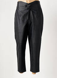 Pantalon chino buzunare talie înaltă negru BSB femeie