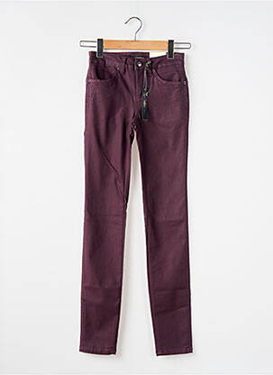 Pantalon slim țesătură acoperită mărime normală violet STREET ONE femeie